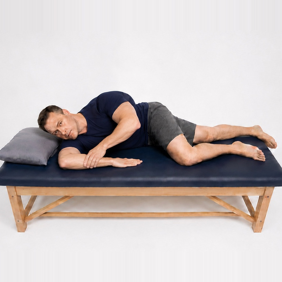 Rollover shoulder stretch finish position