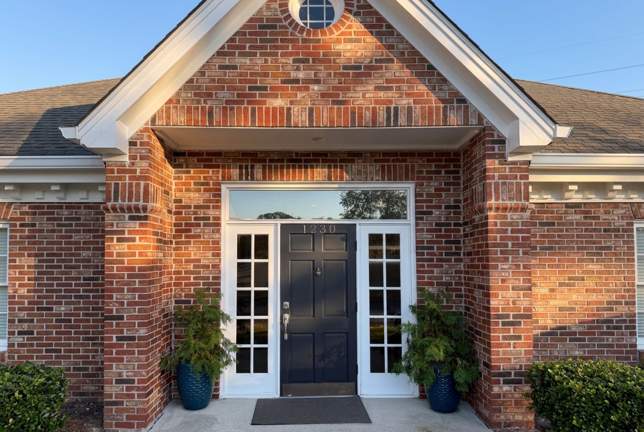 Brick entrance to the Sports Medicine and Orthopaedic Centers office at 1230 Hospital Drive