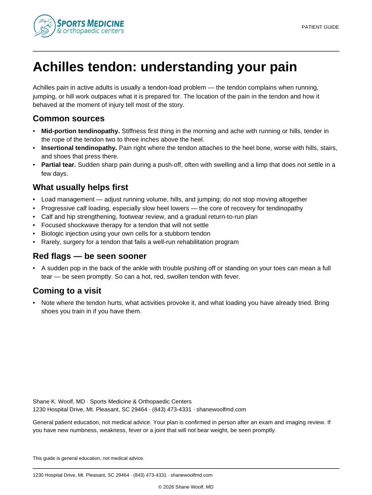 First page of Achilles Tendon Pain