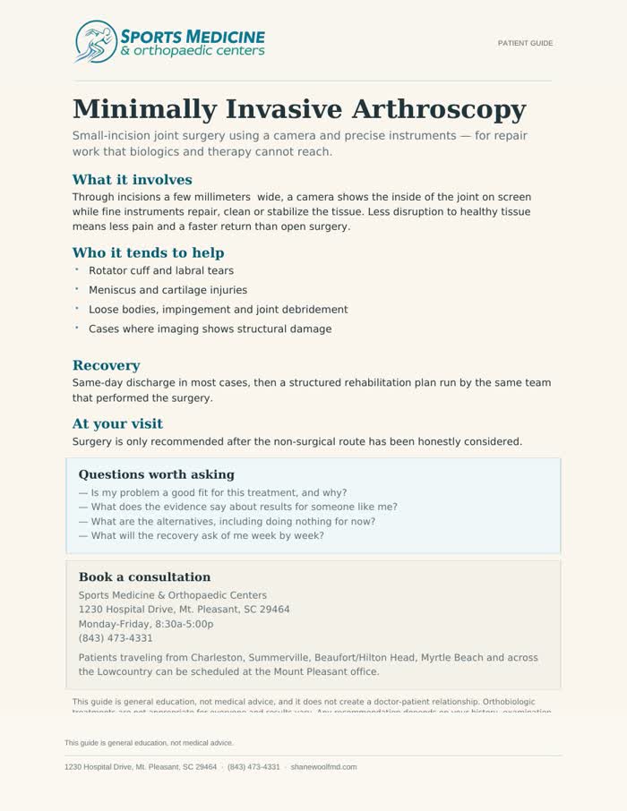 First page of Arthroscopy