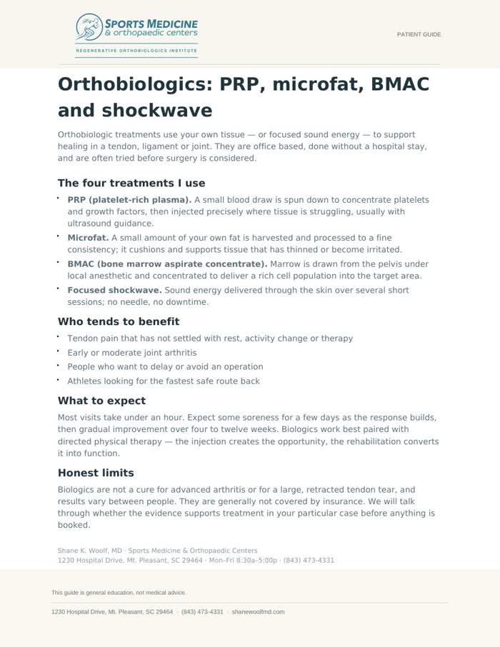 First page of Orthobiologics: An Overview